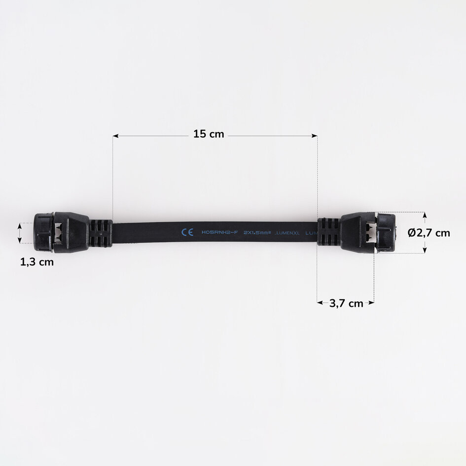 Aftakconnector voor prikkabels - zwart
