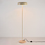Vloerlamp Arlie met travertinlook voet - beige