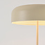 Vloerlamp Arlie met travertinlook voet - beige