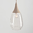 6-lichts hanglamp Loic met transparant glas - zandbeige
