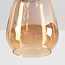 6-lichts hanglamp Loic met amber glas - zandbeige