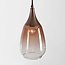 6-lichts hanglamp Loic met ombre glas - bruin