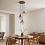 3-lichts hanglamp Loua met ombre glas - bruin