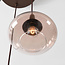 3-lichts hanglamp Loua met ombre glas - bruin