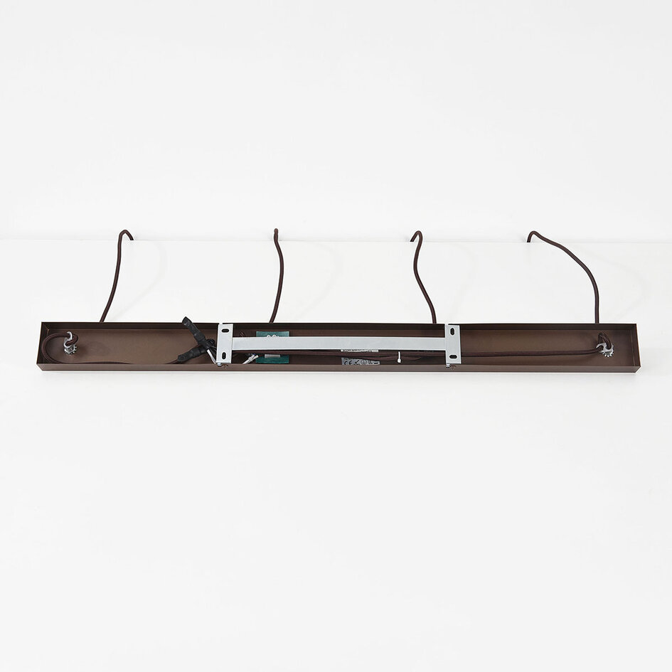 4-lichts hanglamp Palaio met ombre glas - bruin