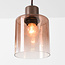 4-lichts hanglamp Palaio met ombre glas - bruin