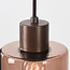 4-lichts hanglamp Palaio met ombre glas - bruin