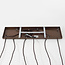 6-lichts hanglamp Palaio met ombre glas - bruin