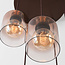 Design hanglamp Palaio 5-lichts met ombre glas - bruin