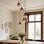 Design hanglamp Palaio 5-lichts met ombre glas - bruin