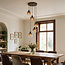 Design hanglamp Palaio 5-lichts met ombre glas - bruin