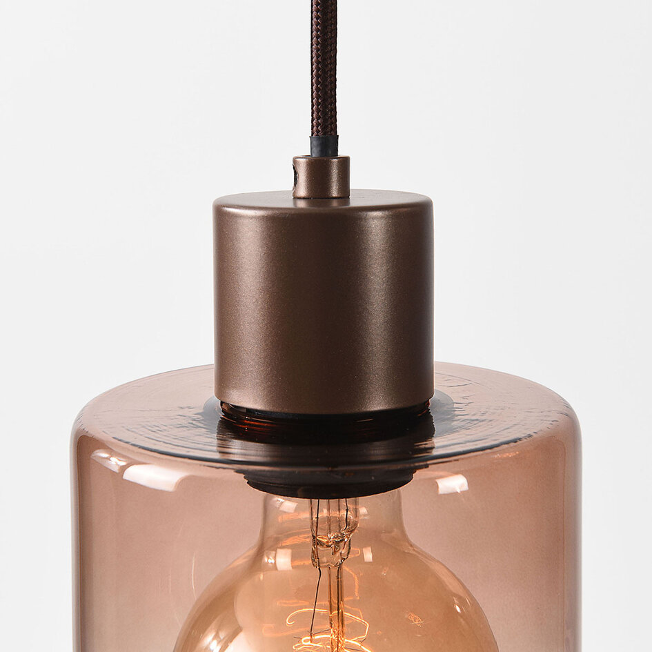 Design hanglamp Palaio 5-lichts met ombre glas - bruin