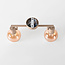 Plafondlamp Phiene met 2 draaibare amber glazen kappen - beige