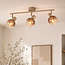 Verstelbare plafondlamp Lorie 3-lichts met ombre glas - beige