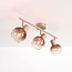 Verstelbare plafondlamp Lorie 3-lichts met ombre glas - beige