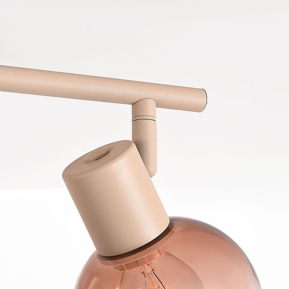 Verstelbare plafondlamp Lorie 3-lichts met ombre glas - beige
