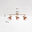 Verstelbare plafondlamp Lorie 3-lichts met ombre glas - beige