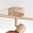 Verstelbare plafondlamp Lorie 3-lichts met ombre glas - beige