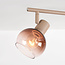 Verstelbare plafondlamp Lorie 3-lichts met ombre glas - beige