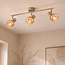 Verstelbare plafondlamp Lorie 3-lichts met amber glas - beige