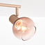 4-lichts verstelbare plafondlamp Dari met ombre glas - beige