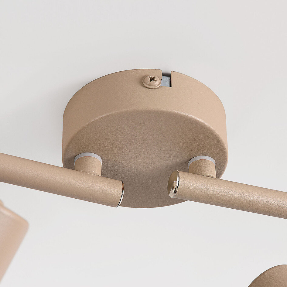 4-lichts verstelbare plafondlamp Dari met ombre glas - beige