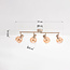 4-lichts verstelbare plafondlamp Dari met amber glas - beige