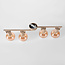 4-lichts verstelbare plafondlamp Dari met amber glas - beige
