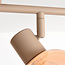 4-lichts verstelbare plafondlamp Dari met amber glas - beige