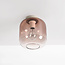 Plafondlamp Soli beige met ombre glas