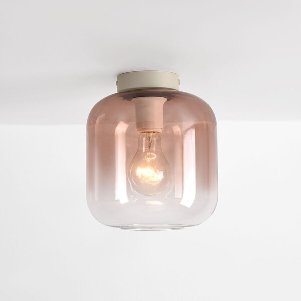 Plafondlamp Soli beige met ombre glas