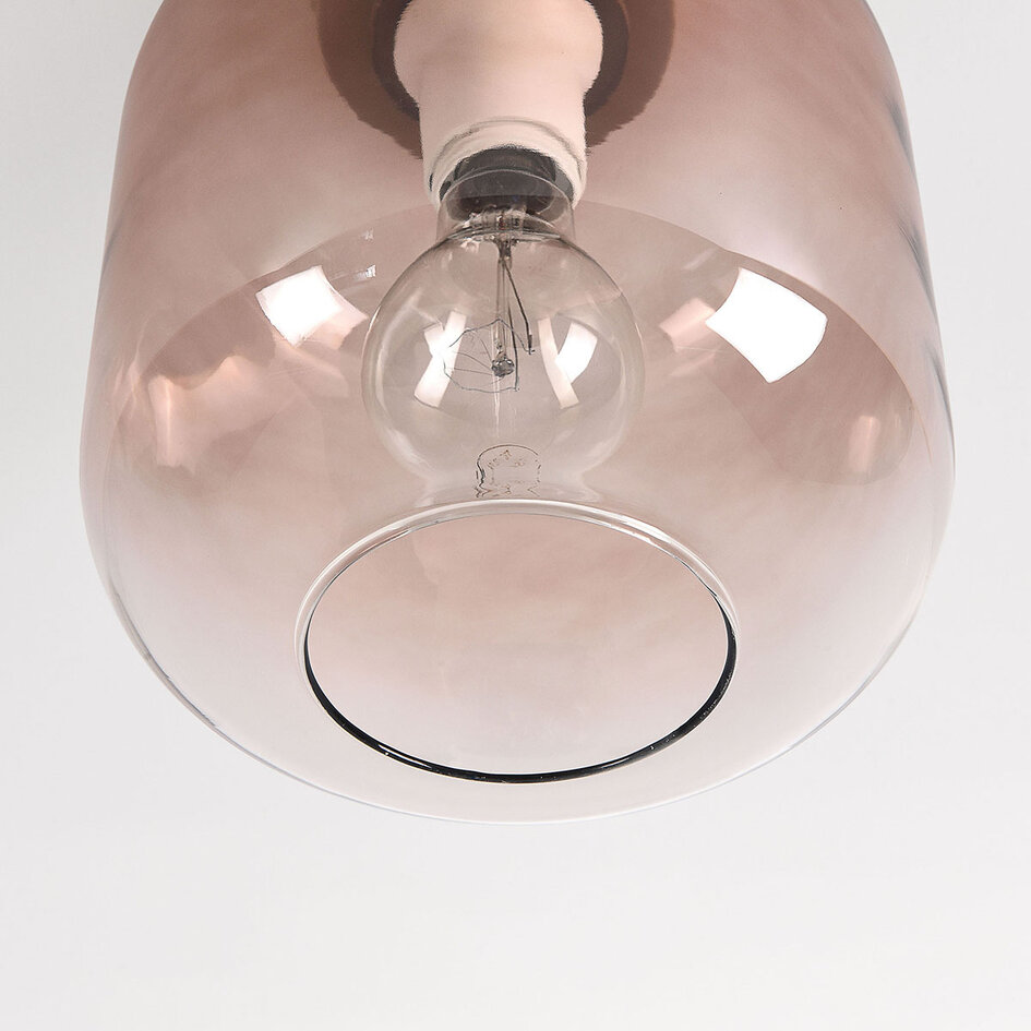 Plafondlamp Soli beige met ombre glas