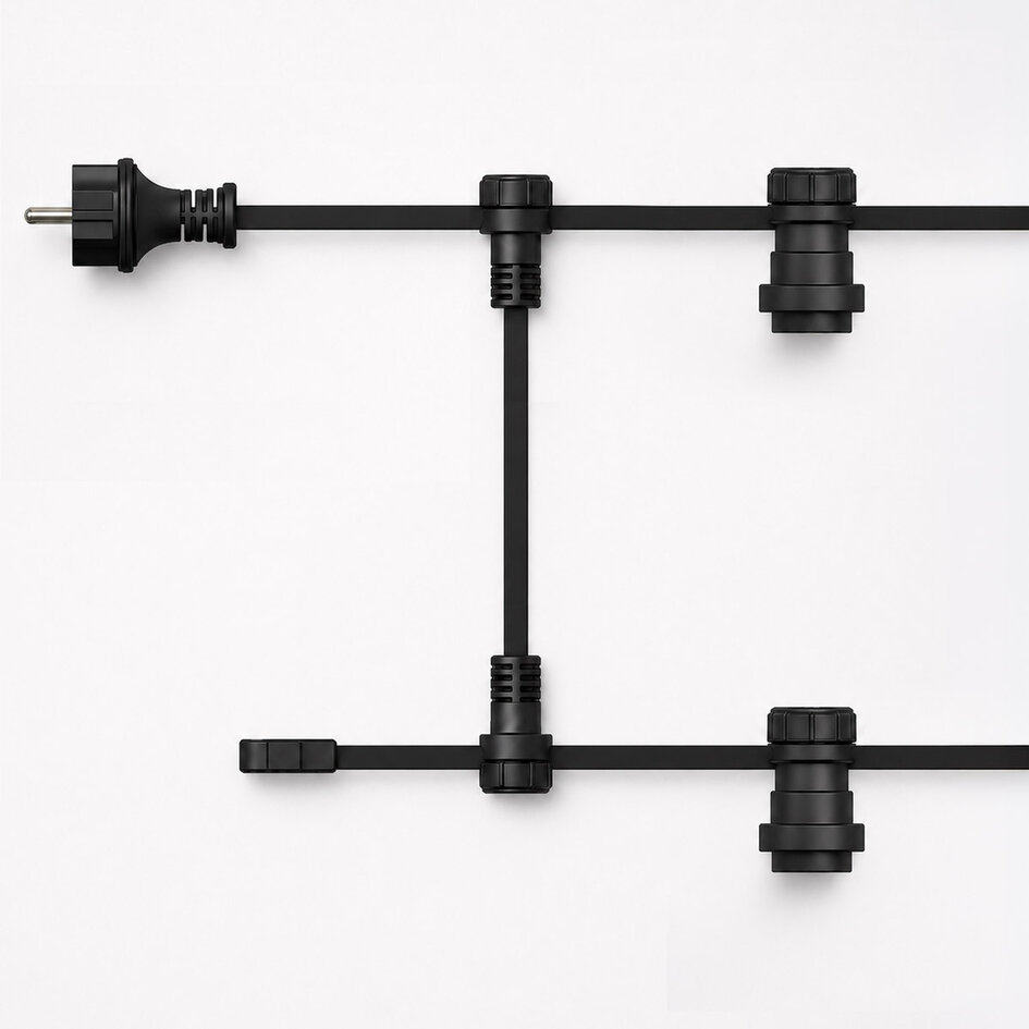 Aftakconnector voor prikkabels - zwart