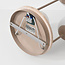 Plafondlamp Carati van travertin (natuursteen) met melkwit glas, 3-lichts - beige