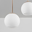 Plafondlamp Carat van travertin (natuursteen) met melkwit glas, 5-lichts - beige