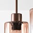 Plafondlamp Leria 5-lichts met ombre glas in bruin