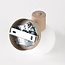 Verstelbare plafondspot Pilou met melkwit glas - beige