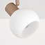 Verstelbare wandspot Pilou met melkwit glas - beige