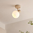 Verstelbare plafondspot Pilou met melkwit glas - beige