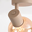 Verstelbare plafondspot Pilou met amber glas - beige