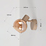 Verstelbare wandspot Pilou met amber glas - beige