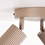 3-lichts verstelbare plafondlamp Blaze met geribbelde spots - zandbeige