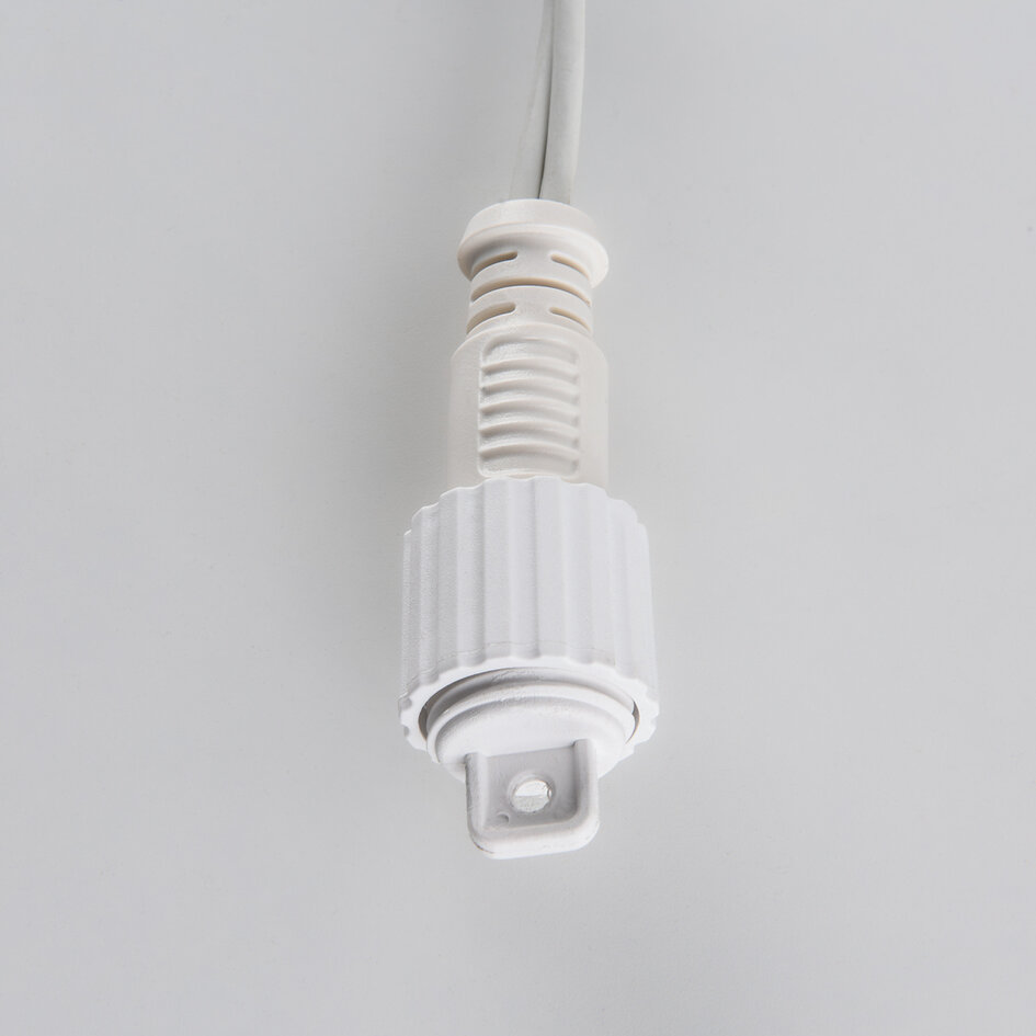 IJspegelverlichting koppelbaar | vanaf 3 meter | 114 LEDs | warm wit met twinkel | wit snoer | rubber