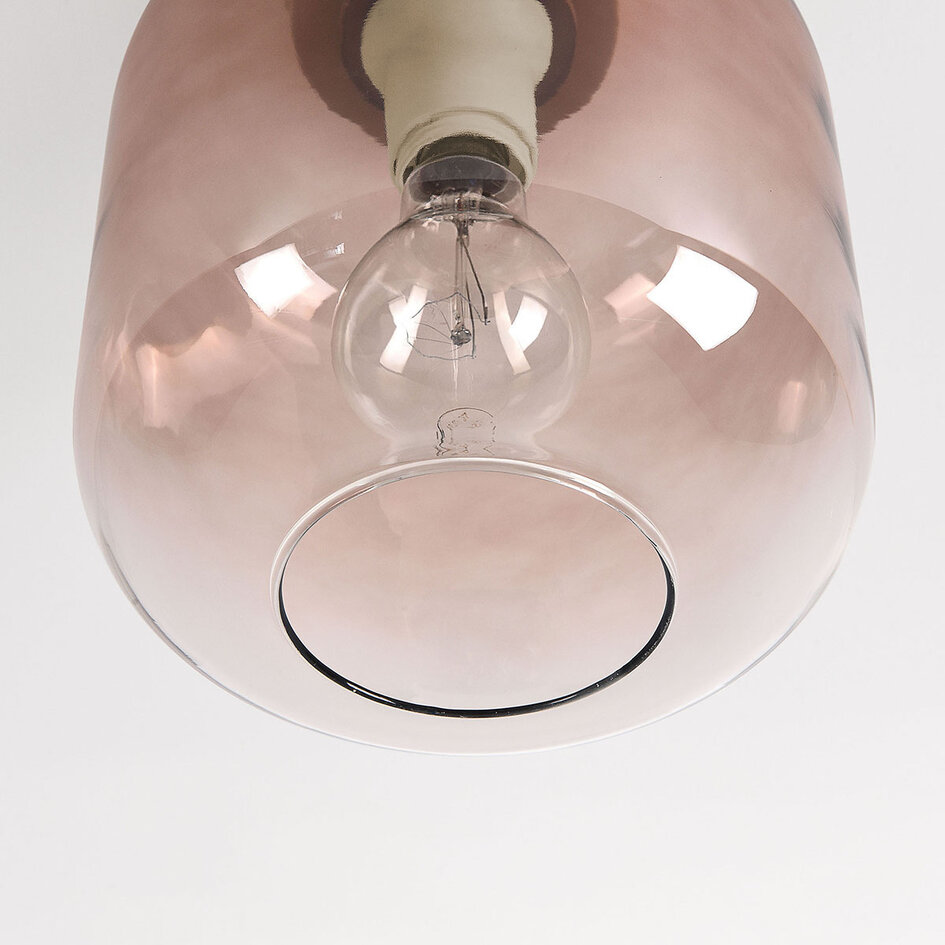 Plafondlamp Soli beige met ombre glas