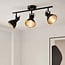 Design plafondspot zwart met goud 3-lichts - Alexis