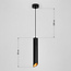 Moderne hanglamp zwart met gouden binnenzijde - May