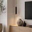 Moderne hanglamp zwart met gouden binnenzijde - May