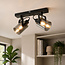 Plafondlamp met smoke grijs glas, 2-lichts - Ryan