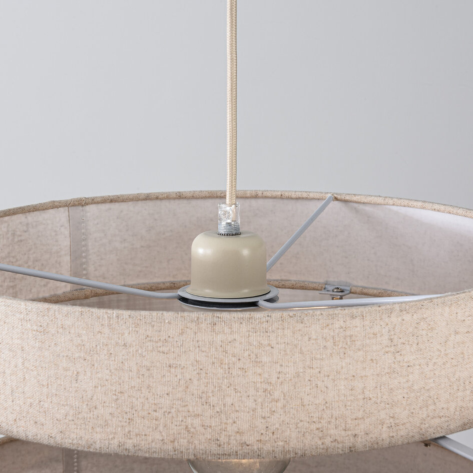 Hanglamp Tina met gelaagde stoffen kap