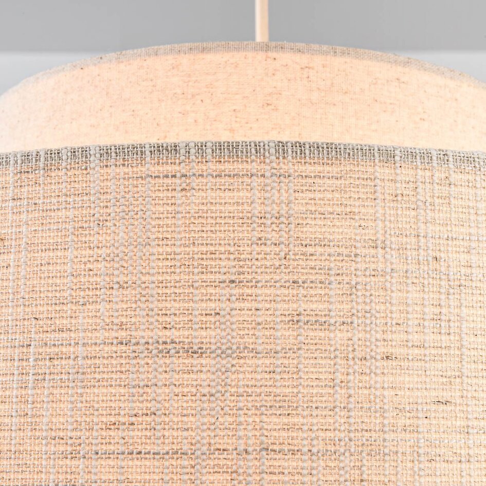 Hanglamp Tonio met gelaagde linnen kap
